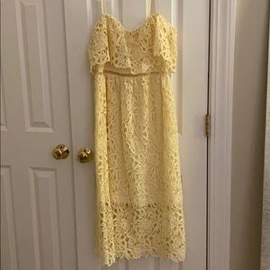 ASTR the label yellow lace dress